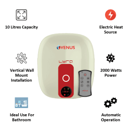 Venus Lyra Digital 10 Litres 5 Star Storage Water Geyser (2000 Watts, 10RD, Ivory/Red) Venus Lyra Digital 10 Litres 5 Star Storage Water Geyser (2000 Watts, 10RD, Ivory/Red)_4
