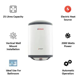 Venus Magma 25 Litres 5 Star Storage Water Geyser (2000 Watts, 25GV, Ivory) Venus Magma 25 Litres 5 Star Storage Water Geyser (2000 Watts, 25GV, Ivory)_3