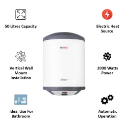 Venus Magma 50 Litres 4 Star Storage Water Geyser (2000 Watts, 50GV, White) Venus Magma 50 Litres 4 Star Storage Water Geyser (2000 Watts, 50GV, White)_3