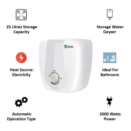 A.O.Smith 25 Litres Vertical Storage Water Geyser (HSE-SAS-025, White) A.O.Smith 25 Litres Vertical Storage Water Geyser (HSE-SAS-025, White)_3