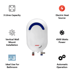 Spherehot Rapido 3 Litres Instant Water Geyser (4500 Watts, IWRP007, White) Spherehot Rapido 3 Litres Instant Water Geyser (4500 Watts, IWRP007, White)_4