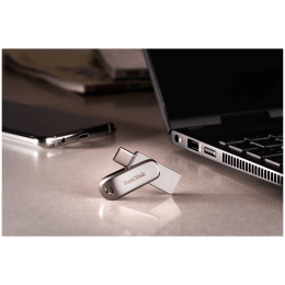 SanDisk Ultra Dual Drive Luxe 256GB USB 3.1 (Type-A), USB 3.1 (Type-C) Flash Drive (Swivel Design, SDDDC4-256G-I35, Silver) SanDisk Ultra Dual Drive Luxe 256GB USB 3.1 (Type-A), USB 3.1 (Type-C) Flash Drive (Swivel Design, SDDDC4-256G-I35, Silver)_8