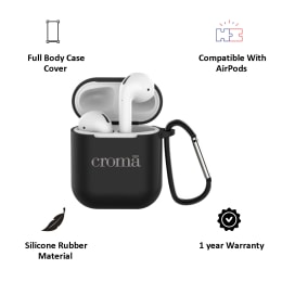 Croma Full Cover Case for Apple AirPods (CRCA0082, Black) Croma Full Cover Case for Apple AirPods (CRCA0082, Black)_3