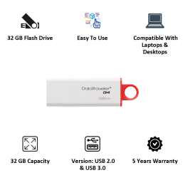 Kingston Data Traveler G4 USB 3.1 Gen 1 32 GB Flash Drive (DTIG4/32GBIN, Red and White) Kingston Data Traveler G4 USB 3.1 Gen 1 32 GB Flash Drive (DTIG4/32GBIN, Red and White)_4