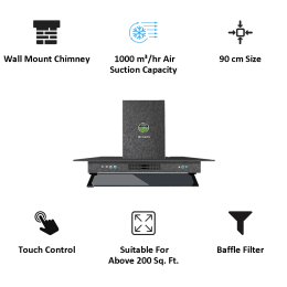 Faber 3N1 Aerostation Glamour 1000 m³/hr 90cm Wall Mount Chimney (Baffle Filter, FT AC LTW 90, Antique Copper) Faber 3N1 Aerostation Glamour 1000 m³/hr 90cm Wall Mount Chimney (Baffle Filter, FT AC LTW 90, Antique Copper)_5