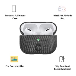 Cygnett TekView Slip Resistant Fabric Full Case Cover for Apple AirPods Pro (CY3120TEKVI, White) Cygnett TekView Slip Resistant Fabric Full Case Cover for Apple AirPods Pro (CY3120TEKVI, White)_2