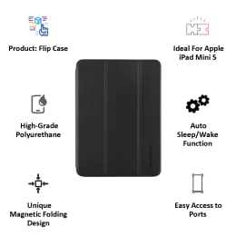Neopack Trifold Smart Delta Flip Case for Apple iPad Mini 5 (50BKM5, Black) Neopack Trifold Smart Delta Flip Case for Apple iPad Mini 5 (50BKM5, Black)_6