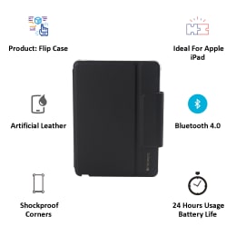 Neopack Artificial Leather Keyboard Folio Case for 10.2 Inch iPad (Shock Proof, 7PADA10, Black) Neopack Artificial Leather Keyboard Folio Case for 10.2 Inch iPad (Shock Proof, 7PADA10, Black)_7