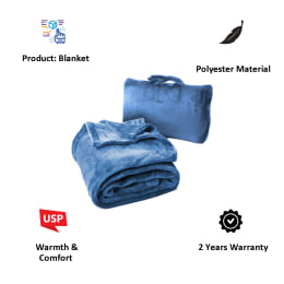 Cabeau Fold n Go Microfiber Travel Blanket (BLFG2085, Royal Blue) Cabeau Fold n Go Microfiber Travel Blanket (BLFG2085, Royal Blue)_5