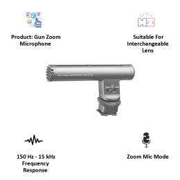 Sony Gun Zoom Microphone For Interchangeable Lens Cameras & Camcorders (Active Interface shoe, ECM-GZ1M//C SYH, Black) Sony Gun Zoom Microphone For Interchangeable Lens Cameras & Camcorders (Active Interface shoe, ECM-GZ1M//C SYH, Black)_3