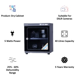 Photron Dry Cabinet For DSLR Cameras & Lens (5 Watts Power,PH-ED-40, Black) Photron Dry Cabinet For DSLR Cameras & Lens (5 Watts Power,PH-ED-40, Black)_3