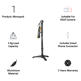 Vanguard Veo 2S Adjustable 155 cm Monopod for All Camera (Up to 5 Kg, Foldable Feet, AM-234TR, Anthracite) Vanguard Veo 2S Adjustable 155 cm Monopod for All Camera (Up to 5 Kg, Foldable Feet, AM-234TR, Anthracite)_8