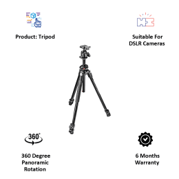 Manfrotto Adjustable 172 cm Tripod For DSLR Cameras (Up to 5 Kg, Adjustable Flip Locks, MK290DUA3-BH, Black) Manfrotto Adjustable 172 cm Tripod For DSLR Cameras (Up to 5 Kg, Adjustable Flip Locks, MK290DUA3-BH, Black)_6
