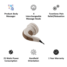 Lifelong Full Body Massager (3 Changeable Massage Heads, LLM27, Brown) Lifelong Full Body Massager (3 Changeable Massage Heads, LLM27, Brown)_7