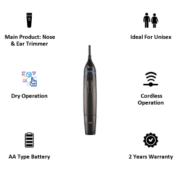 Syska DualEdge Dry Nose & Ear Trimmer (NT1000, Black) Syska DualEdge Dry Nose & Ear Trimmer (NT1000, Black)_3