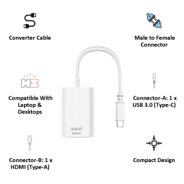 Ultraprolink USB 3.0 (Type-C) to HDMI (Type-A) HDMI Cable (MP400, White) Ultraprolink USB 3.0 (Type-C) to HDMI (Type-A) HDMI Cable (MP400, White)_5