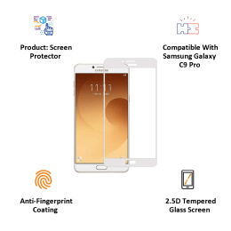 Stuffcool Mighty 2.5D Tempered Glass Screen Protector for Samsung Galaxy C9 Pro (MGGP25DSGC9P, White) Stuffcool Mighty 2.5D Tempered Glass Screen Protector for Samsung Galaxy C9 Pro (MGGP25DSGC9P, White)_3