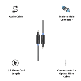 Ultraprolink 150 cm Digital Optical Toslink Cable (PB111-0150, Black) Ultraprolink 150 cm Digital Optical Toslink Cable (PB111-0150, Black)_5