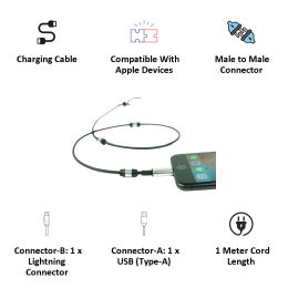 Fuse Chicken Rivet 100 cm USB (Type-A) to Lightning Cable (FC-RIVCH-BLK, Black) Fuse Chicken Rivet 100 cm USB (Type-A) to Lightning Cable (FC-RIVCH-BLK, Black)_5