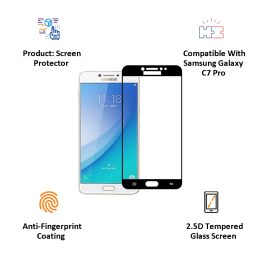 Stuffcool Mighty 2.5D Tempered Glass Screen Protector for Samsung Galaxy C7 Pro (Black) Stuffcool Mighty 2.5D Tempered Glass Screen Protector for Samsung Galaxy C7 Pro (Black)_3