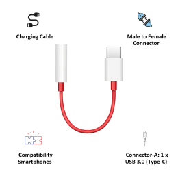 OnePlus USB 3.0 (Type-C) to 3.5mm Cable (1091100049, White) OnePlus USB 3.0 (Type-C) to 3.5mm Cable (1091100049, White)_5
