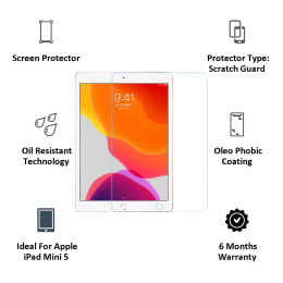 Scratchgard Screen Protector For Apple iPad Mini 5 (Oil Resistant Technology, SGIPADMINI5, Transparent) Scratchgard Screen Protector For Apple iPad Mini 5 (Oil Resistant Technology, SGIPADMINI5, Transparent)_3