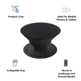 PopSockets Expanding Stand and Grip (101000, Black) PopSockets Expanding Stand and Grip (101000, Black)_5