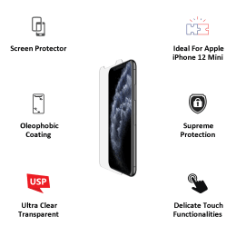 Inbase Tempered Glass Screen Protector For iPhone 12 Mini (Oleophobic Coating, iUMini, Clear) Inbase Tempered Glass Screen Protector For iPhone 12 Mini (Oleophobic Coating, iUMini, Clear)_3