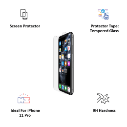 Belkin Screenforce Tempered Glass Screen Protector For Apple iPhone 11 Pro (Anti-Fingerprint, F8W946ZZ, Clear) Belkin Screenforce Tempered Glass Screen Protector For Apple iPhone 11 Pro (Anti-Fingerprint, F8W946ZZ, Clear)_5