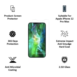 Scratchgard Tempered Glass Screen Protector For Apple iPhone 12 Pro Max (2.5D Glass, 2.5DI12PM, Clear) Scratchgard Tempered Glass Screen Protector For Apple iPhone 12 Pro Max (2.5D Glass, 2.5DI12PM, Clear)_4