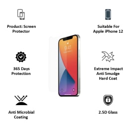 Scratchgard Tempered Glass Screen Protector For Apple iPhone 12 (2.5D Glass, 2.5DI12PM, Clear) Scratchgard Tempered Glass Screen Protector For Apple iPhone 12 (2.5D Glass, 2.5DI12PM, Clear)_4