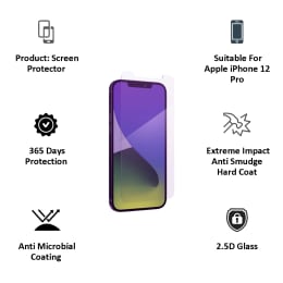 Scratchgard Tempered Glass Screen Protector For Apple iPhone 12 Pro (2.5D Glass, 2.5DI12PM, Clear) Scratchgard Tempered Glass Screen Protector For Apple iPhone 12 Pro (2.5D Glass, 2.5DI12PM, Clear)_4