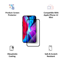 Inbase 3D Tempered Glass Screen Protector For Apple iPhone 12 Mini (Oleophobic Coating, IB-830, Clear) Inbase 3D Tempered Glass Screen Protector For Apple iPhone 12 Mini (Oleophobic Coating, IB-830, Clear)_3