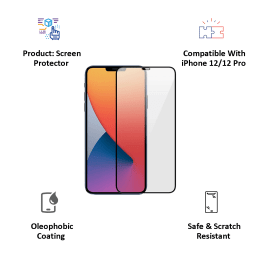 Inbase 3D Tempered Glass Screen Protector For Apple iPhone 12 and iPhone 12 Pro (Oleophobic Coating, IB-831, Clear) Inbase 3D Tempered Glass Screen Protector For Apple iPhone 12 and iPhone 12 Pro (Oleophobic Coating, IB-831, Clear)_3