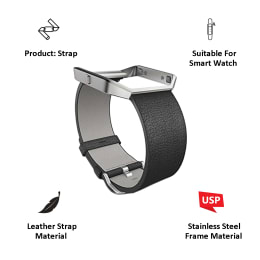 Fitbit Buckle Closure Leather Small Blaze Band (FB159LBBKS, Black) Fitbit Buckle Closure Leather Small Blaze Band (FB159LBBKS, Black)_5