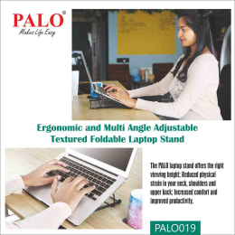 Palo PALO019 Laptop Stand For Laptop (Multi Angle Adjustable, Black) Palo PALO019 Laptop Stand For Laptop (Multi Angle Adjustable, Black)_11
