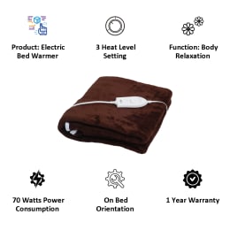 Expressions Single Super Soft Mink Electric Bed Warmer (POLAR103SB, Brown) Expressions Single Super Soft Mink Electric Bed Warmer (POLAR103SB, Brown)_4