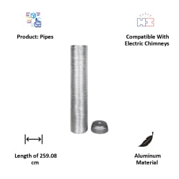 Faber Installation Kit For Electric Chimney (Aluminum Pipe, 112.0630.490, Silver) Faber Installation Kit For Electric Chimney (Aluminum Pipe, 112.0630.490, Silver)_7