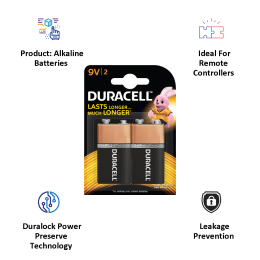 Duracell Basic 9V Battery (8D-ETF3-SIZV, Copper Black) Duracell Basic 9V Battery (8D-ETF3-SIZV, Copper Black)_2