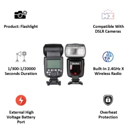 GODOX 1/300-1/20000 Seconds Duration Flash Light (TT685N, Black) GODOX 1/300-1/20000 Seconds Duration Flash Light (TT685N, Black)_5
