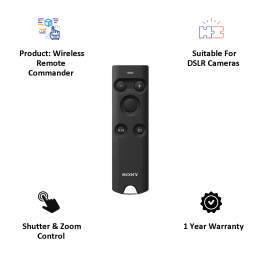 Sony Wireless Remote Commander For Cameras (Two Assignable Buttons, RMT-P1BT//C SYU, Black) Sony Wireless Remote Commander For Cameras (Two Assignable Buttons, RMT-P1BT//C SYU, Black)_3