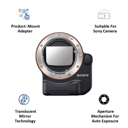 Sony Mount Adaptor for Full Frame or APS-C camera (LA-EA4 AE, Black) Sony Mount Adaptor for Full Frame or APS-C camera (LA-EA4 AE, Black)_3