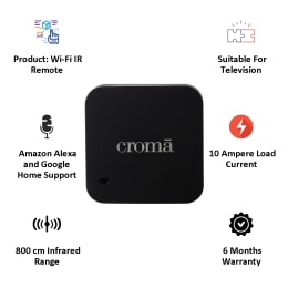 Croma Smart Wi-Fi Infrared Remote Control (CRCP1006, Black) Croma Smart Wi-Fi Infrared Remote Control (CRCP1006, Black)_6