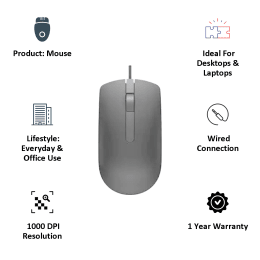 Dell MS116 1000 DPI Optical Wired Mouse (570-AAJG, Black) Dell MS116 1000 DPI Optical Wired Mouse (570-AAJG, Black)_5