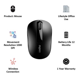 Rapoo M10 1000 DPI Bluetooth Optical Mouse (Black) Rapoo M10 1000 DPI Bluetooth Optical Mouse (Black)_5