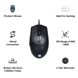 HP M260 Wired Gaming Mouse (7ZZ81AA, Black) HP M260 Wired Gaming Mouse (7ZZ81AA, Black)_5