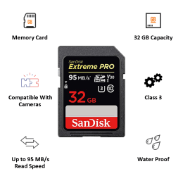 Sandisk Extreme Pro 32GB Class 3 Memory Card (SDSDXXG, Black) Sandisk Extreme Pro 32GB Class 3 Memory Card (SDSDXXG, Black)_4