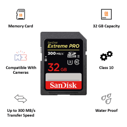Sandisk Extreme Pro 32GB Class 10 Memory Card (SDSDXPK, Black) Sandisk Extreme Pro 32GB Class 10 Memory Card (SDSDXPK, Black)_3
