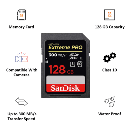 Sandisk Extreme Pro 128GB Class 10 Memory Card (SDSDXPK, Black) Sandisk Extreme Pro 128GB Class 10 Memory Card (SDSDXPK, Black)_4