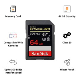 Sandisk Extreme Pro 64GB Class 10 Memory Card (SDSDXPK, Black) Sandisk Extreme Pro 64GB Class 10 Memory Card (SDSDXPK, Black)_4